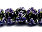10205701 - Seven Purple Iris Rondelle Beads