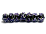 10205701 - Seven Purple Iris Rondelle Beads