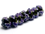 10205701 - Seven Purple Iris Rondelle Beads