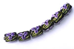 10205703 - Six Purple Iris Mini Kalera Beads