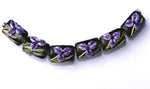 10205703 - Six Purple Iris Mini Kalera Beads
