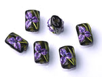 10205703 - Six Purple Iris Mini Kalera Beads