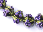10205707 - Five Purple Iris Crystal Beads