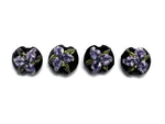 10205712 - Four Purple Iris Lentil Beads