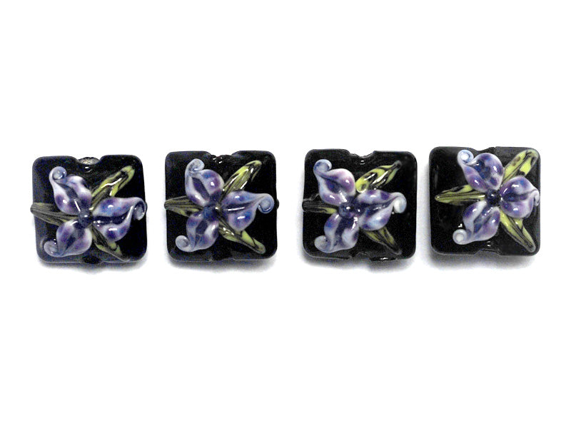 10205714 - Four Purple Iris Pillow Beads