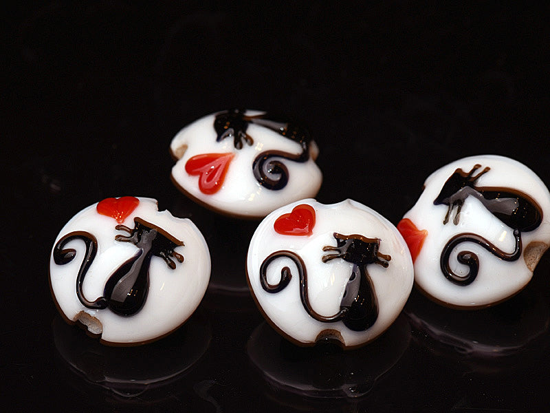 grace lampwork beads artisan handmade glass beads SRA
