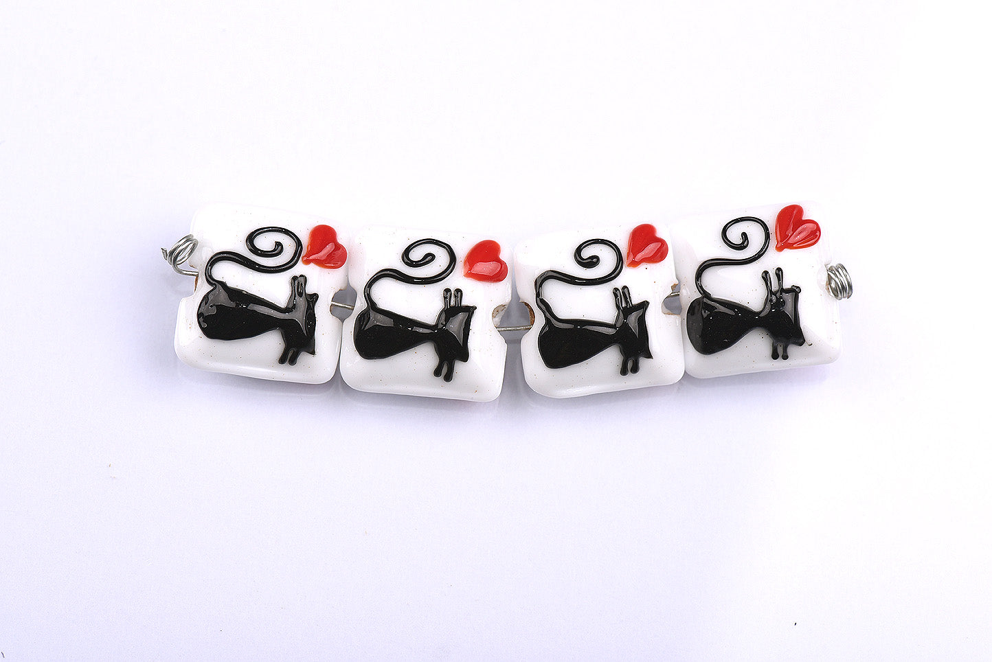 grace lampwork beads artisan handmade glass beads SRA CAT