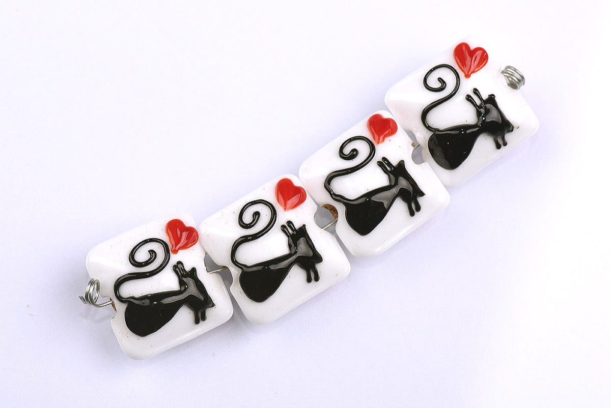 grace lampwork beads artisan handmade glass beads SRA CAT