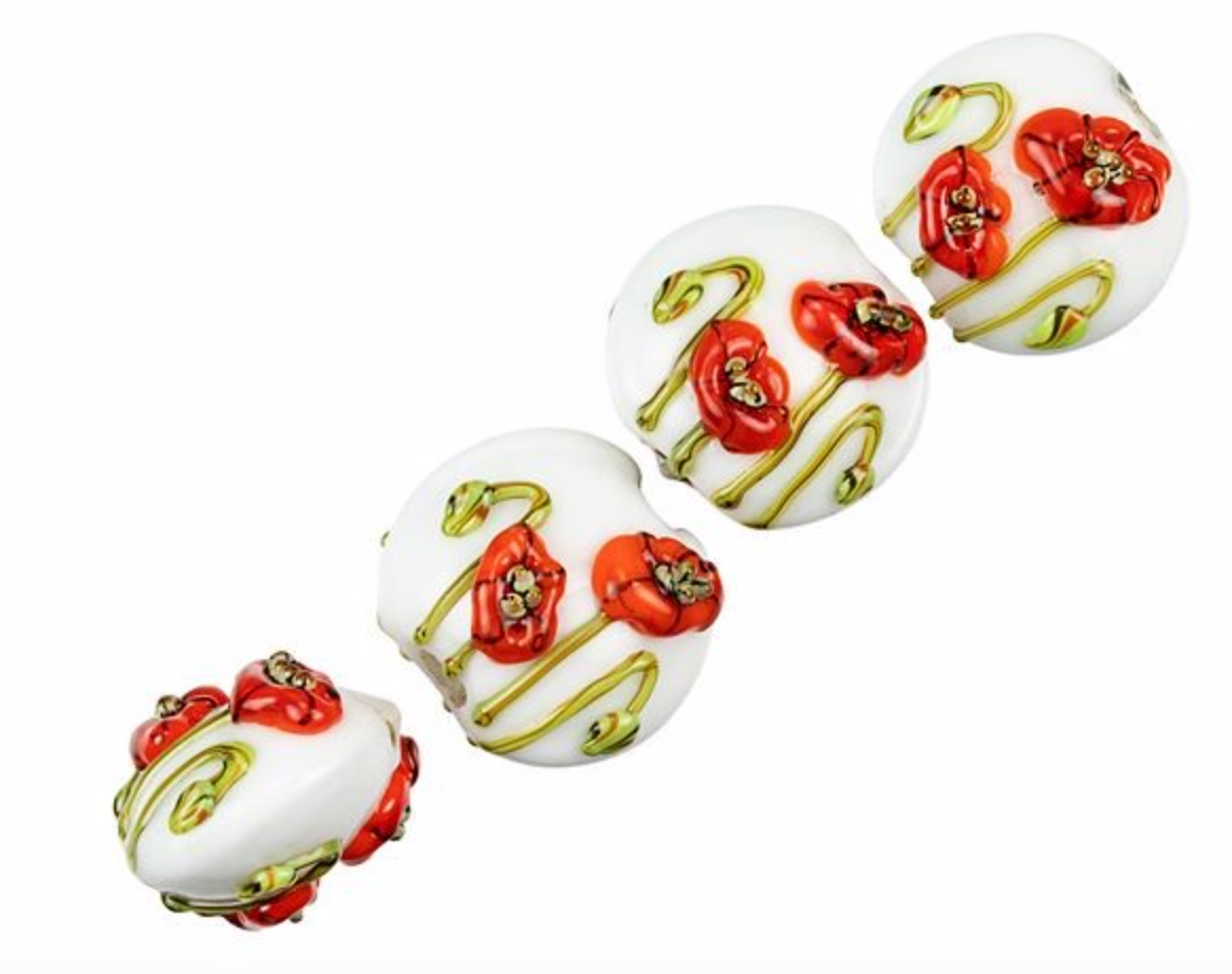 grace lampwork beads artisan handmade glass beads SRA