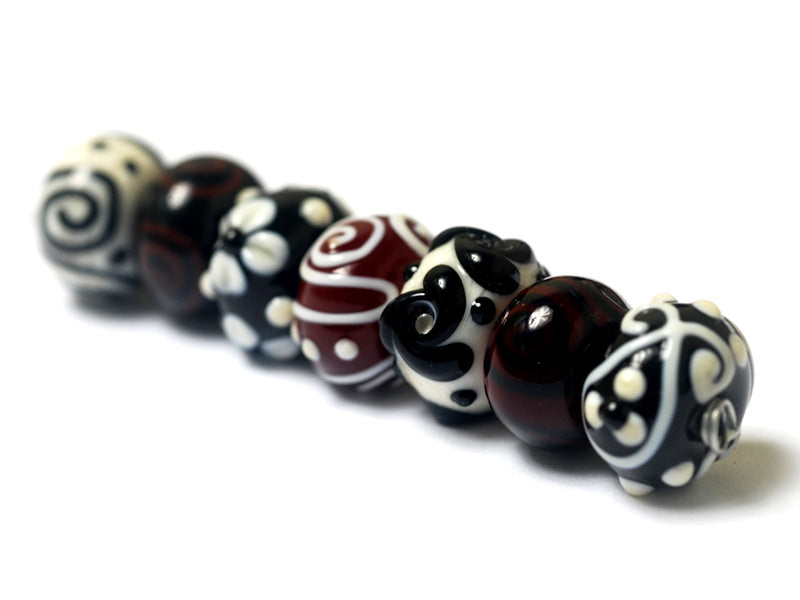 grace lampwork beads artisan handmade glass beads SRA