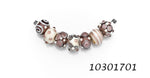 10301701 - Seven Amethyst w/Light Ivory Rondelle Beads