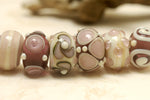 10301701 - Seven Amethyst w/Light Ivory Rondelle Beads