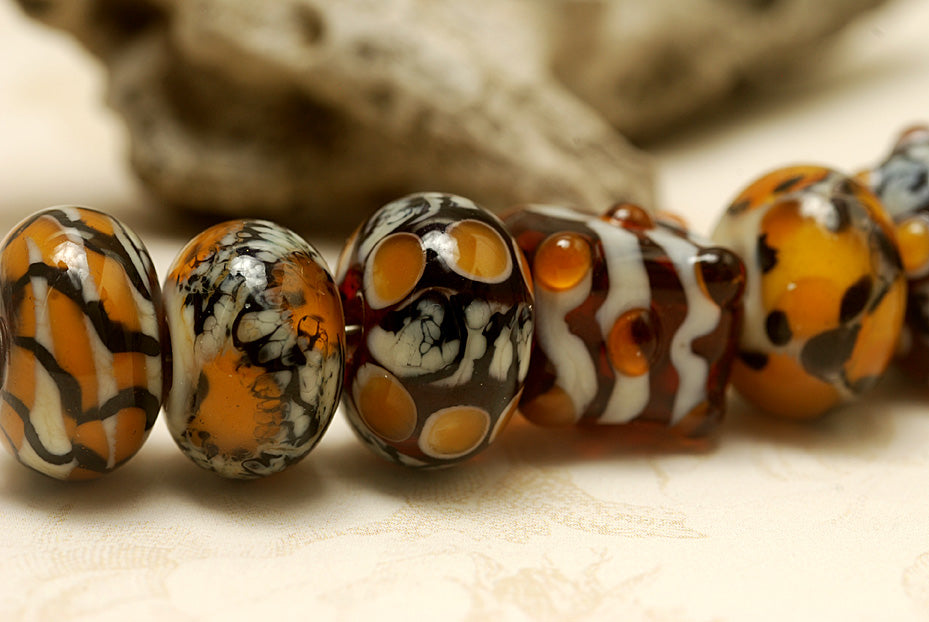 grace lampwork beads artisan handmade glass beads SRA