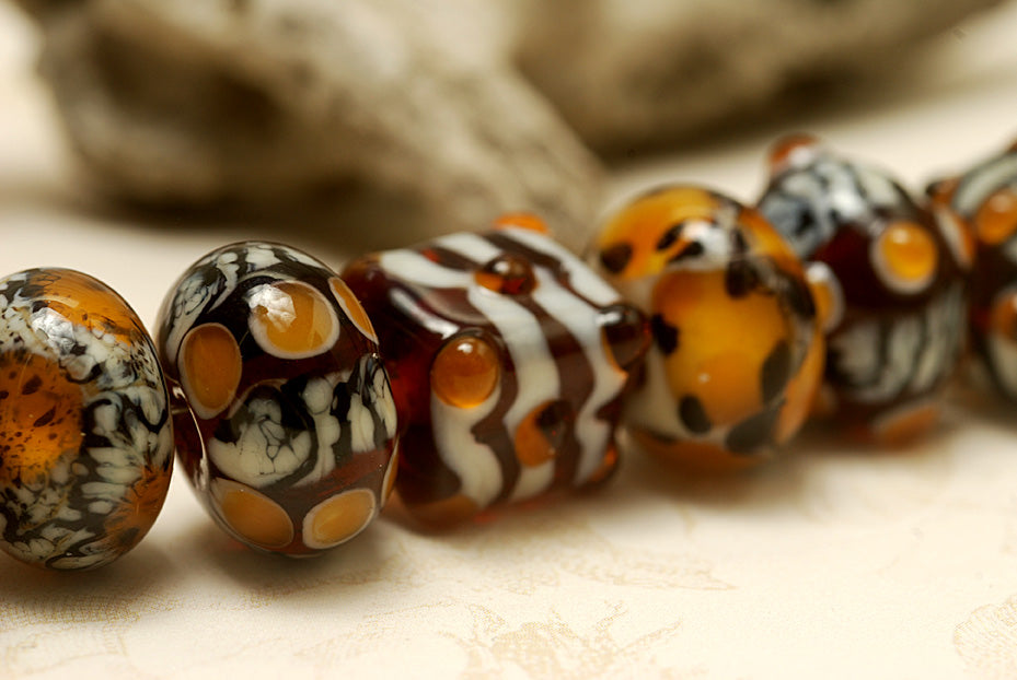 grace lampwork beads artisan handmade glass beads SRA