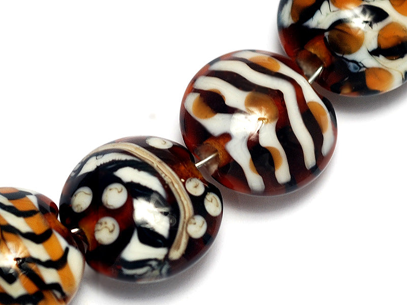 10302602 - Seven Animal Prints Lentil Beads