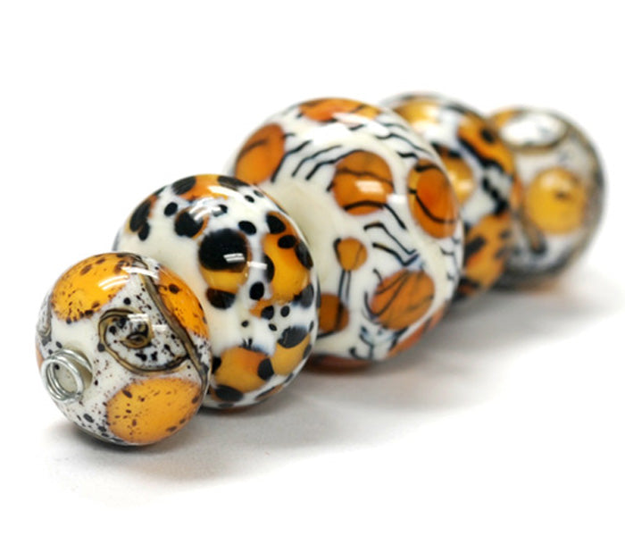 grace lampwork beads artisan handmade glass beads SRA