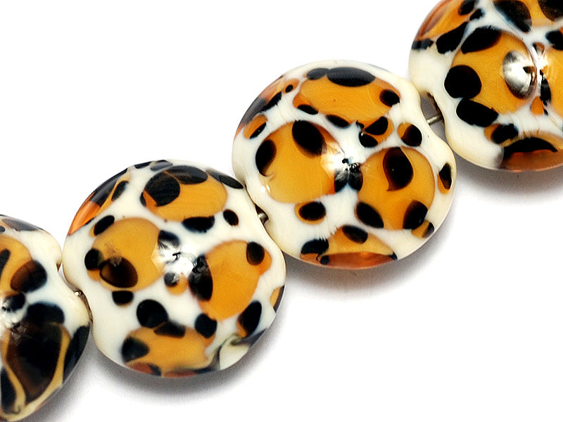 10302612 - Four Animal Prints Lentil Beads