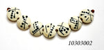 10303002 - Seven Ivory w/Black Lentil Beads