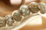 10303401 - Seven Ivory w/Crystal  Clear Rondelle Beads