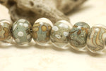 10303401 - Seven Ivory w/Crystal  Clear Rondelle Beads