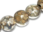 10303402 - Seven Ivory within Crystal Clear Lentil Beads