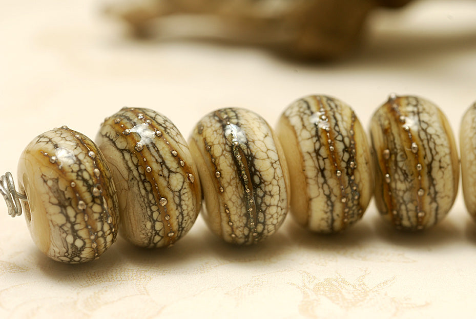 grace lampwork beads artisan handmade glass beads SRA