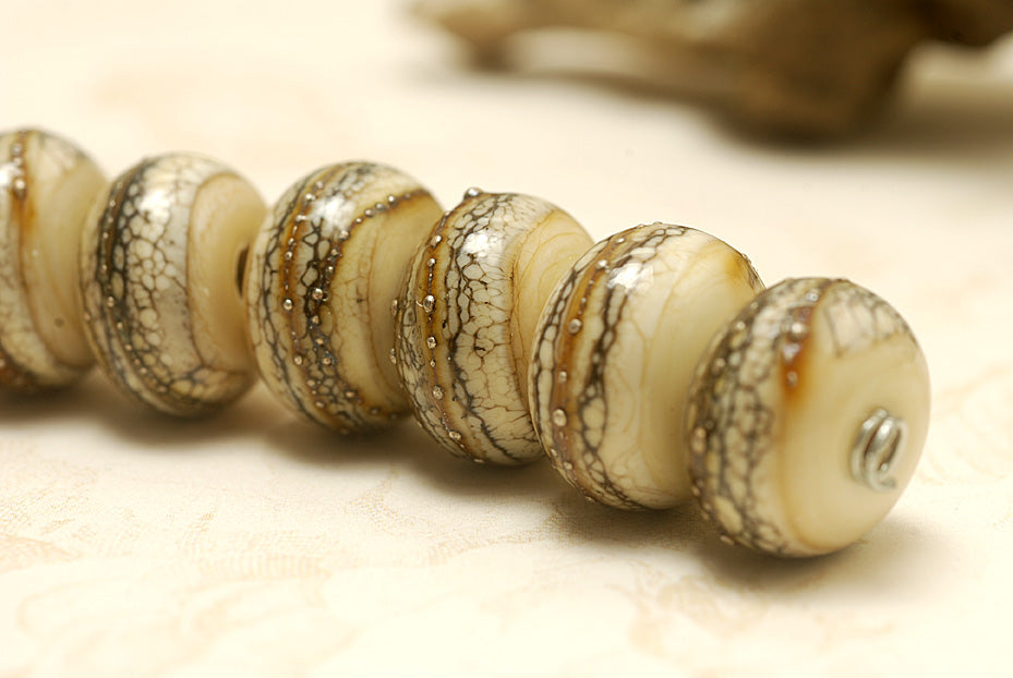 grace lampwork beads artisan handmade glass beads SRA