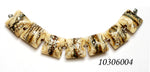 10306004 - Seven Dark Ivory w/Silver Pillow Beads