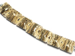 10306004 - Seven Dark Ivory w/Silver Pillow Beads