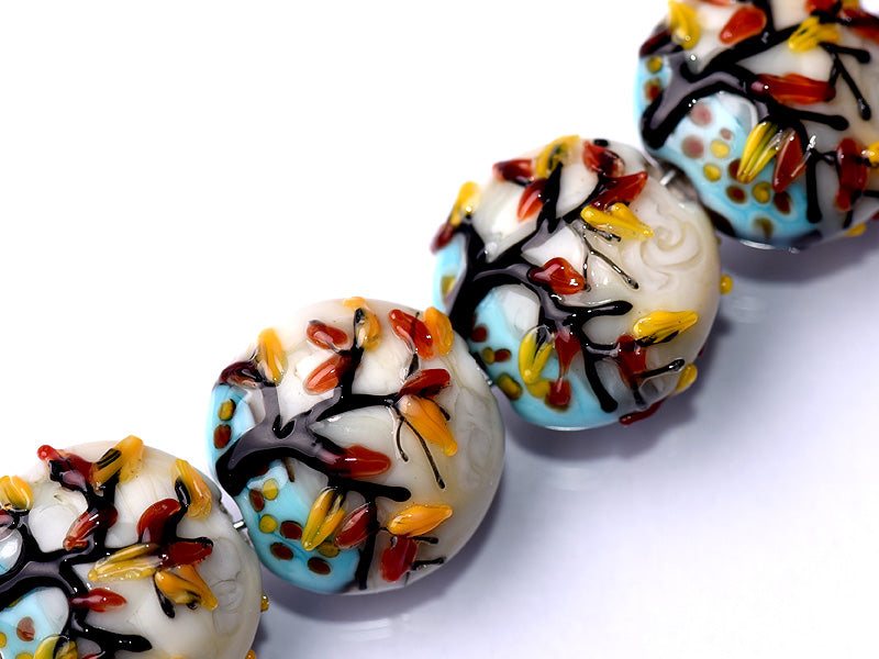 grace lampwork beads artisan handmade glass beads SRA