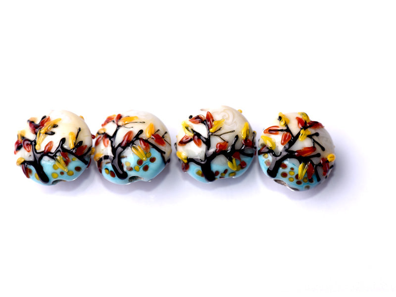grace lampwork beads artisan handmade glass beads SRA