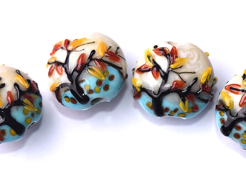 grace lampwork beads artisan handmade glass beads SRA