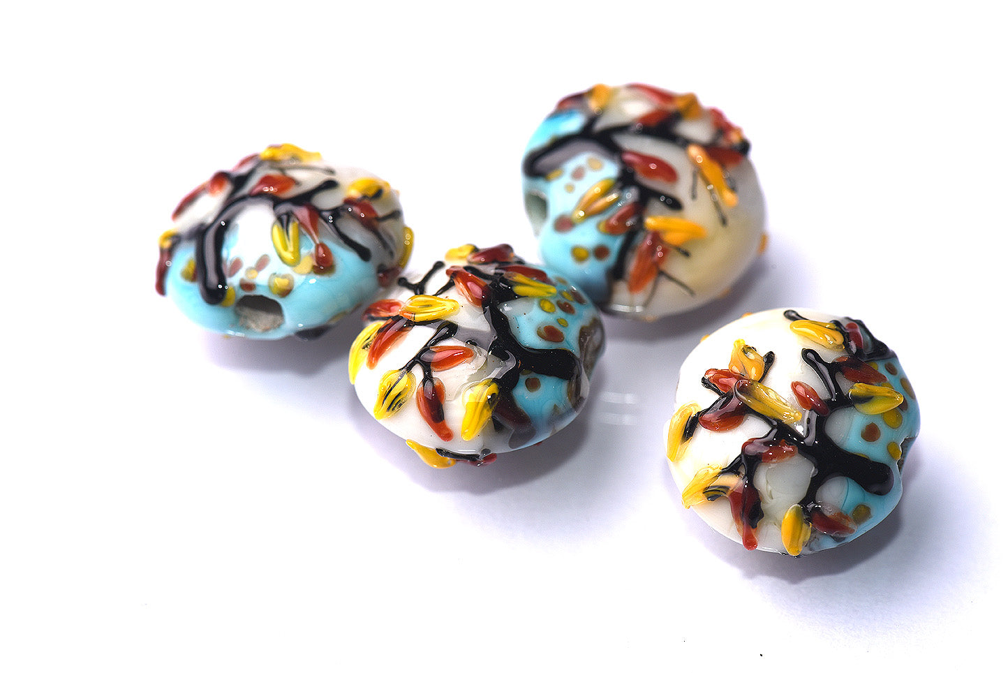 grace lampwork beads artisan handmade glass beads SRA