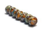 10405501 - Seven Amber Ocean Rondelle Beads