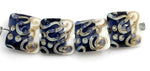 10405714 - Four Ink Blue w/White Pillow Beads