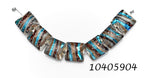 10405904 - Seven Beige Base w/Silver/Brown/Blue Pillow Beads