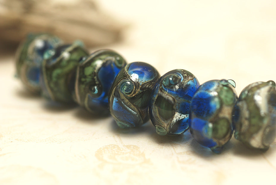 grace lampwork beads artisan handmade glass beads SRA