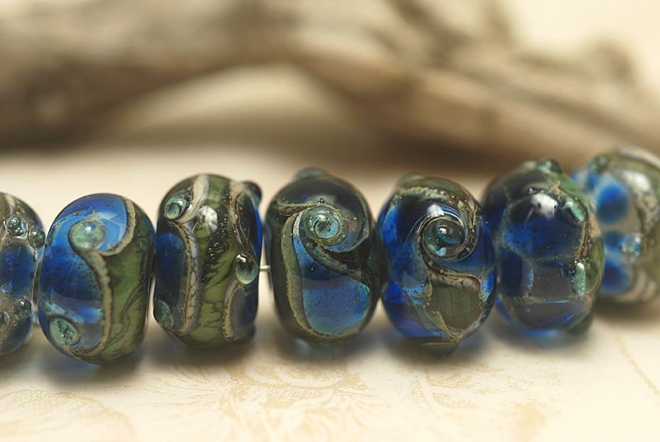 grace lampwork beads artisan handmade glass beads SRA