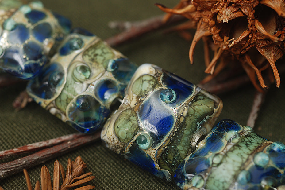 grace lampwork beads artisan handmade glass beads SRA