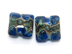 10406514 - Four Deep Blue Ocean Pillow Beads