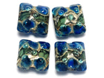 10406514 - Four Deep Blue Ocean Pillow Beads