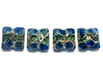 10406514 - Four Deep Blue Ocean Pillow Beads