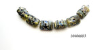10406603 - Six Gray Blue w/Silver Foil Mini Kalera Beads