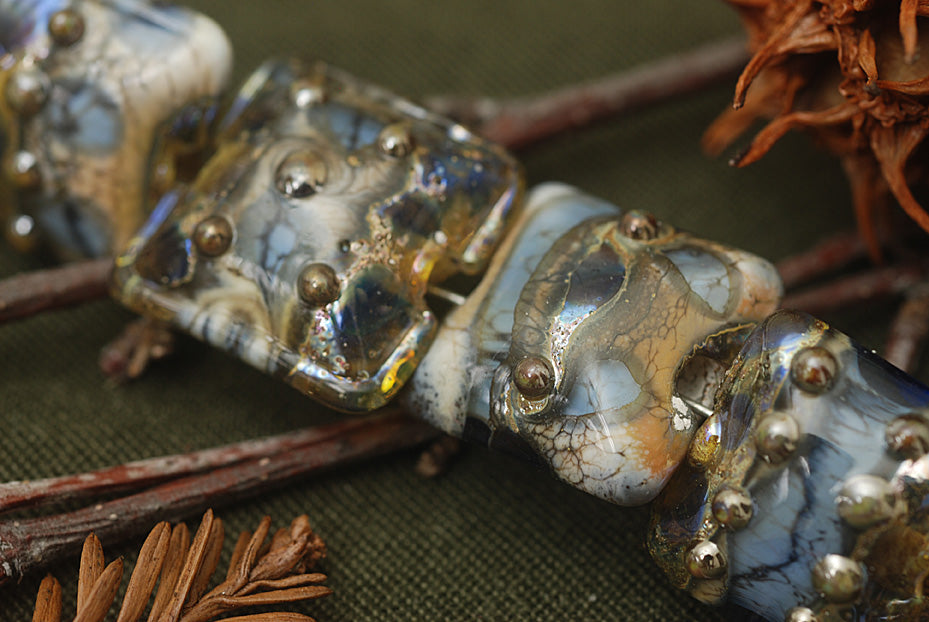 grace lampwork beads artisan handmade glass beads SRA