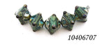 10406707 - Five Ocean Blue w/Silver Foil Crystal Beads