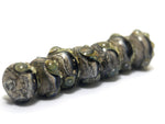 10407001 - Seven Transparent Ink Blue Free Style Rondelle Beads