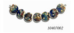 10407002 - Seven Transparent Ink Blue w/Free Style Lentil Beads