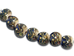 10407002 - Seven Transparent Ink Blue w/Free Style Lentil Beads