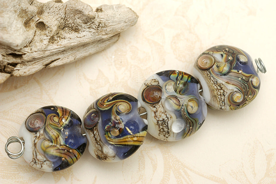 grace lampwork beads artisan handmade glass beads SRA