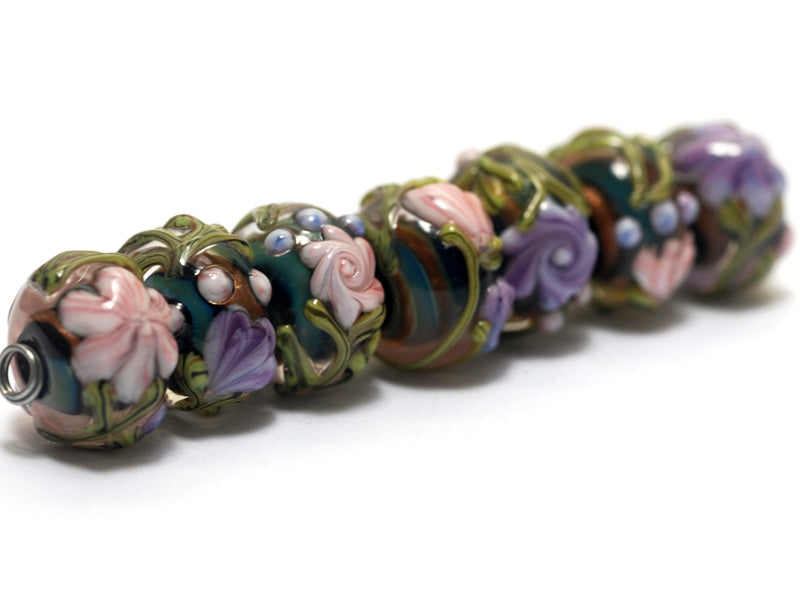 grace lampwork beads artisan handmade glass beads SRA